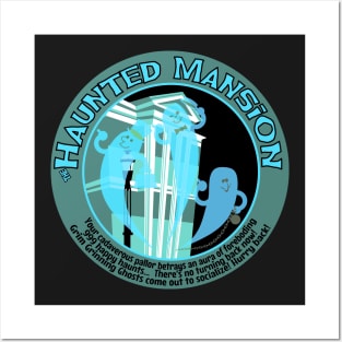 Haunted Mansion (black and blue) Posters and Art